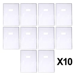 Lot de 10 protège-cahiers - A4 - 21x29,7cm - Épaisseur 12/100ème - Incolore - Avec porte étiquette