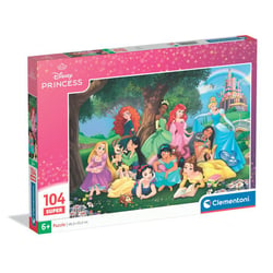 Puzzle 2D 104 pièces - Princesses Disney Super - Clementoni