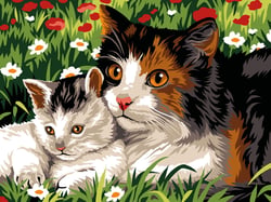 Canevas SEG N17 Herbe Tendre 40x50 cm