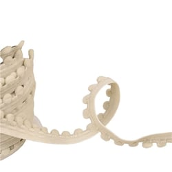 Elastique à pompons 13mm beige lin au mètre