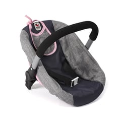 Siège auto pour poupée avec adaptateur Jeans gris-marine