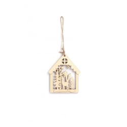 Suspension maison renne foret bois - Graine Creative - Marron