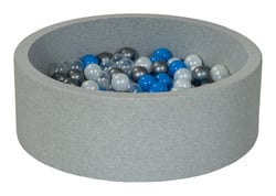 Piscine à balles Aire de jeu + 200 balles perle, transparent, bleu, argent - Velinda