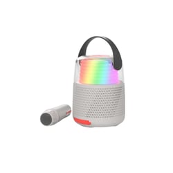 Mobility on Board Enceinte Bluetooth Lumineuse KS-80 avec Mode Karaoké et Micro Change Voix Gris