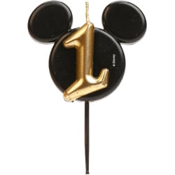 Bougie Anniversaire Mickey Mouse N°1   8,5 cm