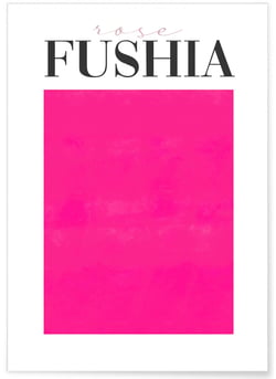 Affiche Rose Fushia | A3 : 29,7x42cm
