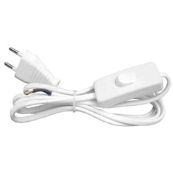 Cordon avec interrupteur pour luminaire 1,2m - Blanc