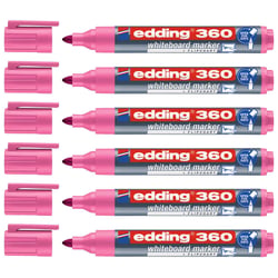 Lot de 6 marqueurs tableau blanc - EDDING - Pointe ronde 1,5-3 mm - Rose