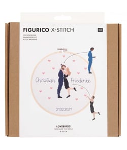 Kit de broderie Figurico Tourtereaux - Rico Design Multicolore