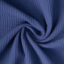 Tissu Coton surpiqué uni Bleu indigo
