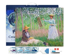 Diamond Painting Broderie Diamant Figured’Art 40x50cm toile tendue sur châssis en bois - diamants carrés - Dans les bois de Giverny Monet