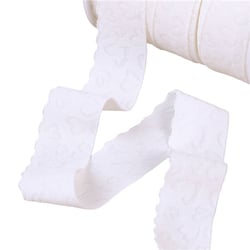 Elastique lingerie facon dentelle 25mm blanc au mètre