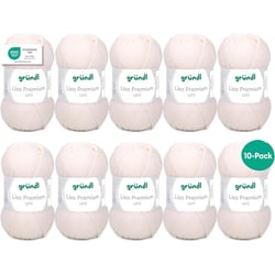 10 Pelotes de laine - Crème - 2 - 100% acrylique - 3,5/4,5 mm - Gründl - Lisa Premium