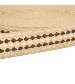 Bobine 14,5m sangle losanges multicolores 38mm beige