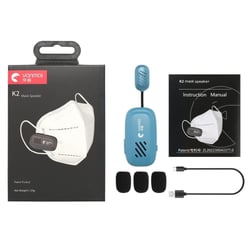Microphone Sans Fil Portable Pratique Avec Son Clair Et Puissant pour masque Bleu YONIS