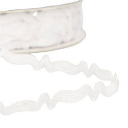 Bobine 25m serpentine asymétrique 8mm Blanc