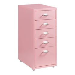 Caisson de bureau armoire meuble de rangement à roulettes avec 5 tiroirs