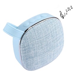 Enceinte Bluetooth Portable Design Tissu Stéréo Micro Intégré Appels Mains Libres Bleu YONIS
