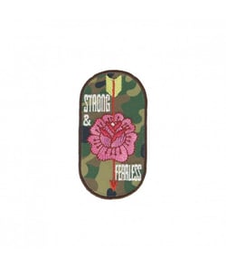 Ecussons Thermocollant Militaire 5 X 6 cm - Mediac Strong & fearle vert