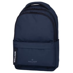 Sac à dos - Bleu nuit - 2 compartiments + poches zippées - Dos matelassé - Collège - Lycée - Walker