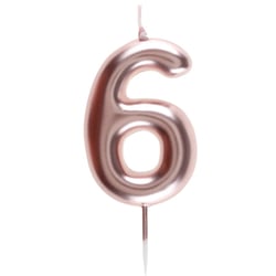 Bougie Rose Gold - Chiffre 6