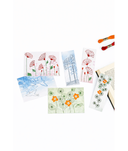 Kit cartes à broder - Nature- DMC Multicolore