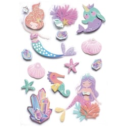 13 STICKERS SIRENES EFFET 3D 60MM