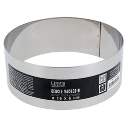 Cercle à vacherin inox H 6 cm Ø 16 cm