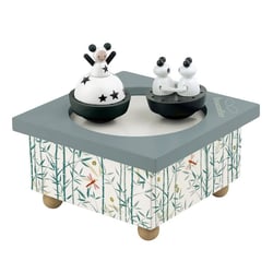 Boite a musique Dancing Fille et Panda - Trousselier - Marron