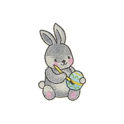 Ecusson thermocollant animaux mignons lapin peintre 2,9cm x 4,7cm