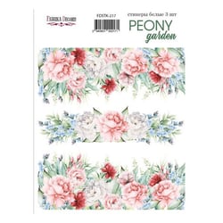 Planche de stickers couleur embelissement Fabrika Decoru PEONY GARDEN 217