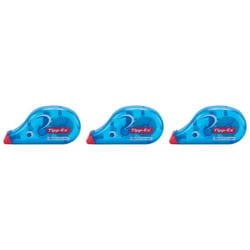 Ruban correcteur TIPP-EX Pocket Mouse - Lot de 3 - 4,2 mm x 10 m - Bleu translucide