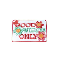 Ecusson thermocollant seventies good vibes only 7,9cm x 5,3cm
