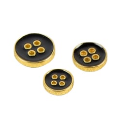 Bouton laqué noir