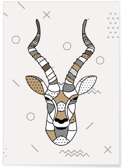 Poster Antilope scandinave | A3 : 29,7x42cm