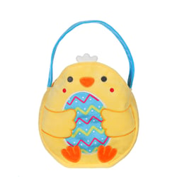 Peluche - Bonbonnière Œuf Coloré en peluche - Jaune - 16 cm