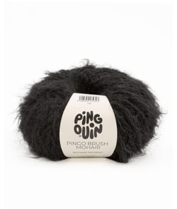 Pelote de Laine et Mohair à tricoter PINGO BRUSH MOHAIR - Phildar Noir