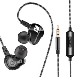 Casque Sport HiFi Intra-Auriculaire Quad-Core Son HD Ergonomique Confortable Noir YONIS