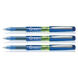 Lot de 3 Stylos roller encre liquide Pilot Greenball 7 pointe moyenne bleu