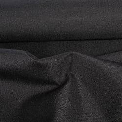 Tissu Piqué Polyester Imperméable uni Noir