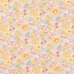 Tissu Fleuris Betsy Jaune