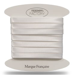 Biais satin blanc 9mm par 5 mètres – designers-factory