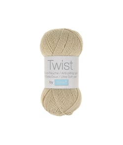 Pelote à tricoter TWIST - 100gr - Trimits 01 beige/blanc