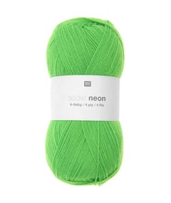 Pelote de laine à chaussette Socks Neon 4 Fils - 100GR - Rico Design 05 Vert Fluo