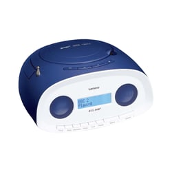 Lenco Boombox Portable CD et USB avec Radio DAB+ / FM et Ecran LCD Blanc / Bleu