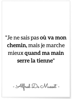 Affiche citation Alfred de Musset 'Je ne sais pas...' | A3 : 29,7x42cm