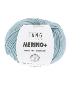 Pelote de Laine à tricoter MERINO + (PLUS) - Lang Yarns Bleu (074)