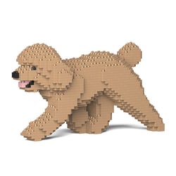 Chien Caniche Nain qui marche beige Taille standard | JEKCA | 14 ans et +