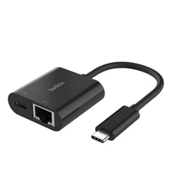 Belkin Adaptateur Réseau USB-C vers Ethernet Gigabit Power Delivery 100W Noir