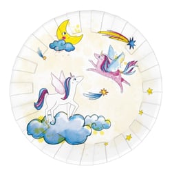 Assiette Ø 23cm - lot de 8 - licornes